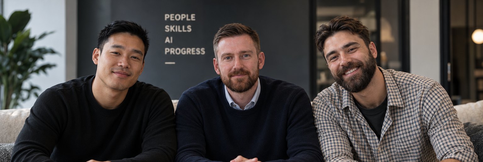 The three founders of LeadersAI